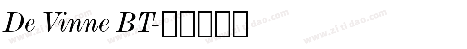 De Vinne BT字体转换